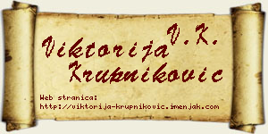 Viktorija Krupniković vizit kartica